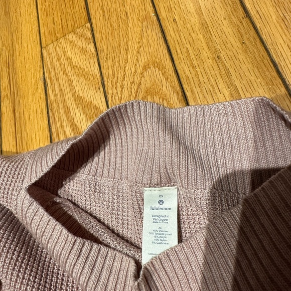 Lululemon Divinity Poncho Wrap Heather Misty Pink Cashmere Boolux Women’s OS - Picture 2 of 3